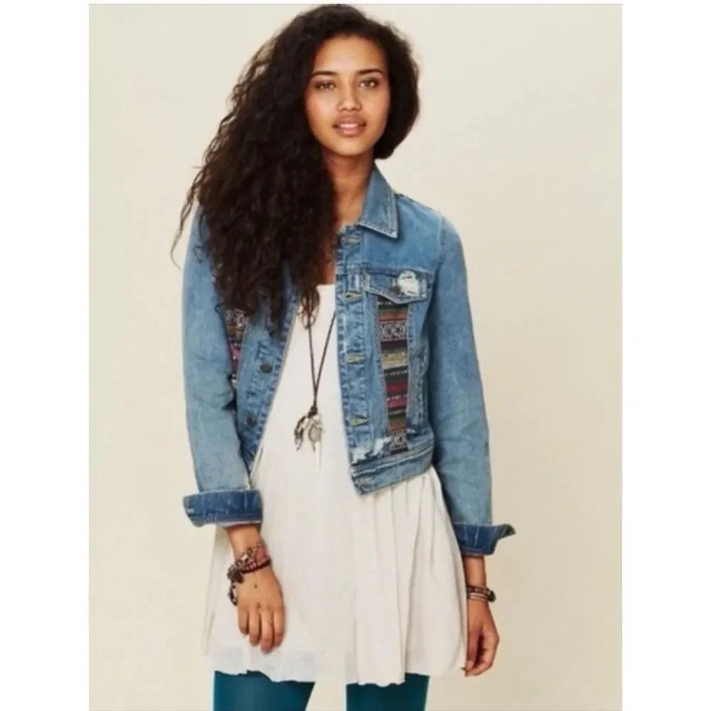 NEW Free People Women’s 0 Baja Denim Jacket - Picture 5 of 16